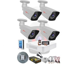 4 Kameralı Yüz Tanımalı 5 Mp Gece Görüşlü Güvenlik Kamerası Seti