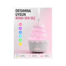 Dekoratif Şans Ağacı Ultrasonik Nemlendirici Rgb Gece Lambalı Aroma Difüzörü Düz Renk