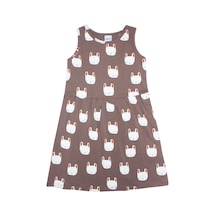 Lovetti Kız Çocuk Sleepy Bunny Desen Kolsuz Elbise 5757-127 Çok Renkli