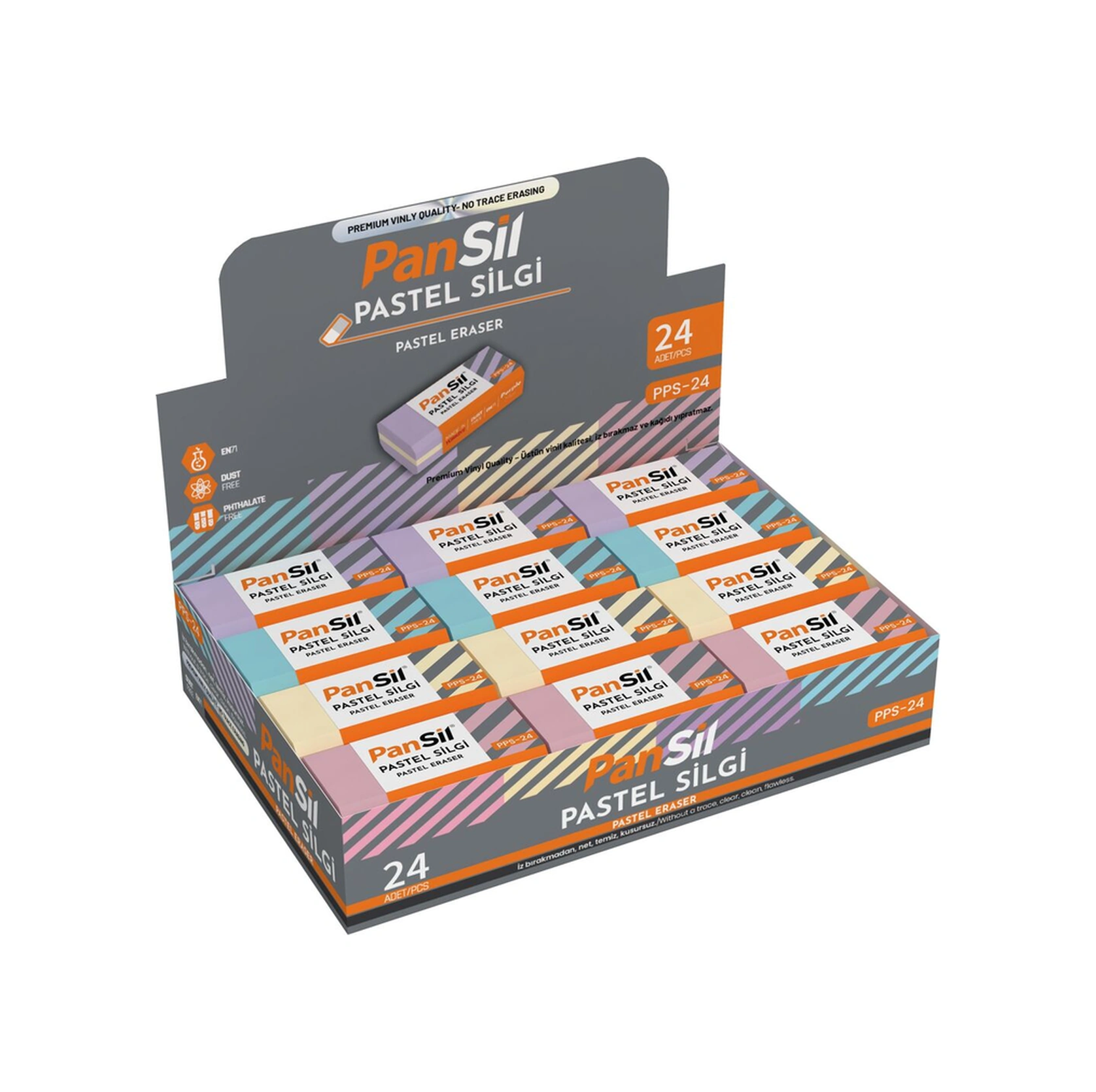 Pansil Pastel Silgi-24 Adet