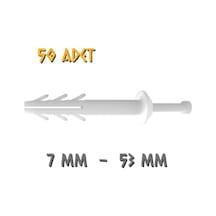 Made Extra Plastik Çivili Korniş Montaj Dübeli 7 Mm. - 50 Adet