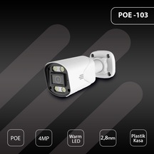 Hs Ip-103 4mp Poe 2.8mm Warm Led Plastık Bullet Güvenlik Kamerası