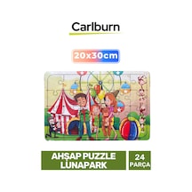 Özel Üretim Eğitici Zeka Geliştirici Öğretici El Göz Koordinasyonu Ahşap Puzzle Lunapark - 24 Parça