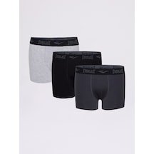 Everlast 3'lü Karma Boxer Siyah-antrasit-gri Melanj