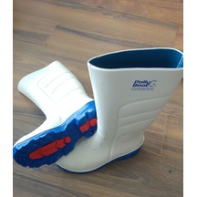 Polly Boot Vega S4 Kısa Beyaz Renk Çelik Burunlu Çizme