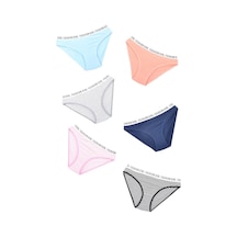 Kadın 6 Lı Fashion Girl Pamuklu Slip Karışık Renkler - Standart Karışık/çok Renk