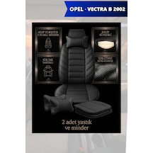 Opel Vectra B 2002 Uyumlu Siyah Renk Premium Lüks 2 Adet Minder Ve Yastık
