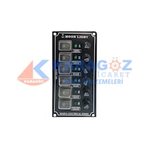 MOONLIGHT DİKEY 6'LI SWITCH PANEL SİGORTALI