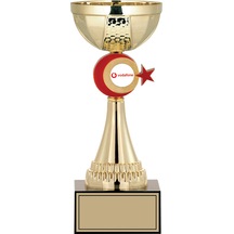 Odak Kupa - Small Kupalar - S-073 A - 26 Cm Altın - Beyaz