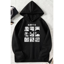Unisex Ken Kaneki Baskılı Sweatshirt Kpp-Siyah-Tokyoavengers