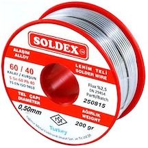 Soldex 0.50mm 200 Gram İnce Lehim Sn60 Pb40