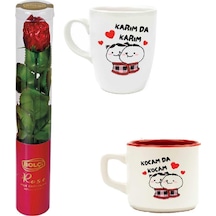 Âlâ Yenilebilir Gül Çikolata Set Karı-koca