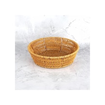 Mien Yuvarlak Rattan Ekmek Sepeti Kahverengi
