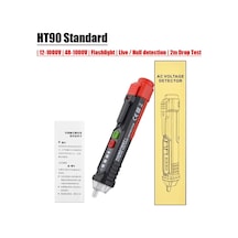 Habotest Ht100 Temız Alarm Ac Gerilim Dedektörü Mee Akıllı Test Cihazı Kalem 12- Ht90 &