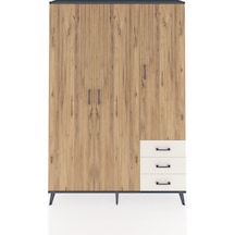 Arges Dolap 6 Raflı 3 Çekmeceli Tek Askılı 132x30x195 Antrasit-çam/aytaşı Atlas Çam/aytası Arges Dolap 6 Raflı 3 Çekmeceli Tek Askılı 132x30x195 Antrasit-çam/aytaşı Atlas Çam/aytası