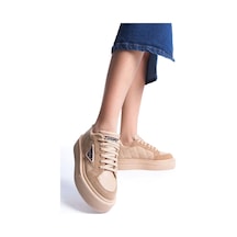Prag Bağcıklı Ortopedik Taban Desenli Kadın Sneaker Ayakkabı Tt Ten Prag Bağcıklı Ortopedik Taban Desenli Kadın Sneaker Ayakkabı Tt Ten