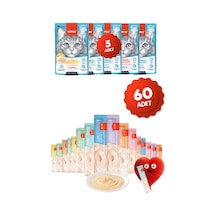 Krema Kedi Ödül Maması 60 Adet 14gr 5 Adet Pouch Yaş Mama 70gr Hediyeli