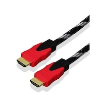 QPORT 15 Metre HDMI Kablo Altın Uç Örgülü 4K 3D  HDMI Kablo Q-HDMI15