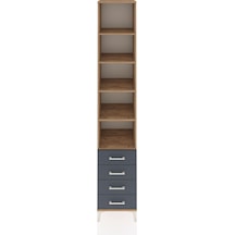 Hyperion Dolap 5 Raflı 4 Çekmeceli 44x44x243 Çam-antrasit Çam