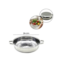 24cm Basık Süzek Metal Süzgeç Kulplu 5468 Çok Renkli