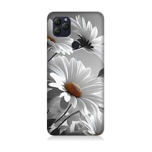 General Mobile Gm 22 Uyumlu Beyaz Papatyalar Desenli Silikon Kılıf