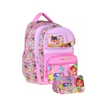 Kaukko Kids Nagy Pembe Kız Çocuk İlkokul Sırt Çantası Ve Kalem Çantası Seti - Setkk-l5333c