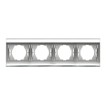 Panasonic Thea Blu Chrome Beyaz Dörtlü Çerçeve Wbtf08045ch Tr