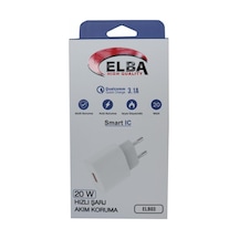 Elba ELB03-20USB Beyaz 20W USb Şarj Kafa QC4.0(Akıllı Koruma-Hızlı Şarj-Isıya Dayanıklı)