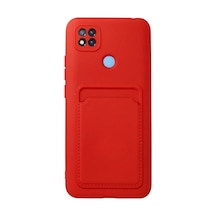 Xiaomi Redmi 9c Uyumlu Kılıf Kelvin Kartvizitli Silikon - Kırmızı