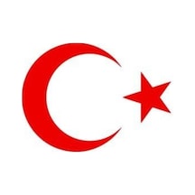 Ay Yıldız Sticker Kırmızı 20 Cm