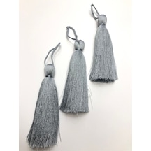 FdayAksesuar Dekoratif Şerit Aksesuar Gri Tekli Püskül 10cm 1 Adet-tps-1098 FRDY9120