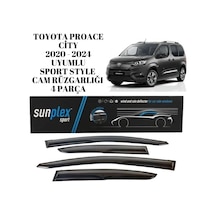 Toyota Proace City Verso 2020 2021 2022 2023 Uyumlu Sport Style Cam Rüzgarlığı 2 Parça Sunplex 2 Adet