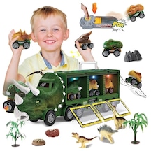 Bruce Işık Ve S İle Çocukların Dinozor Oyuncak Kamyonu-kahverengi