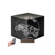 Luvivia Off Road Arazi Aracı Jeep Tasarım Kişiye Özel 3d Lamba - Masa Gece Lambası V2 Şeffaf