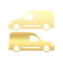 Basık Renault Kangoo Sticker 17x17 Cm Gold