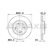 Cıvıc Ön Fren Diski 07 15 / Cr-v 02 06 / Cıvıc 1.6 16 21 Fd6 Fb7 Fc5 282x5 Ae0148