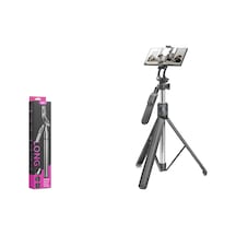 Nodar Nd1050 Telefon Tripodu Ve Selfie Çubuğu Seti Bluetooth Kumandalı 201 Cm - Siyah