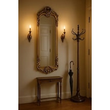 Dekoratif Varaklı Boy Aynası Gold