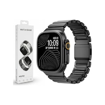 Apple Watch Titanyum Hybrid Kordon Ayarlanabilir, Dlc Kaplama, Silikon İç Katman, Güçlü Manyetik Tokalı, Dayanıklı Premium Kayış Çok Renkli
