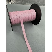 Paşateks 1 Cm Balıksırtı Simli Şerit-5 Metre-pembe