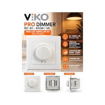 Led Ampule Uyumlu Pro Dimmer Titreme Yapmaz Beyaz Çerçeve Dahil Viko