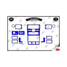 Ford Mondeo 2008-2011 Torpido Konsol Trim Göğüs Maun Kaplama Set 15 Parça Mavi