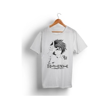 Tarzsokak Death Note L Anime Siyah Tişört Beyaz