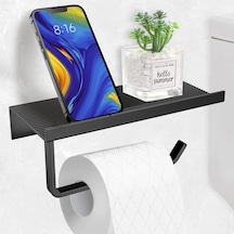 Microcase Duvara Monte Yapışkanlı Tuvalet Kağıdı Askılığı Ve Telefon Tutucu Al5707 Siyah