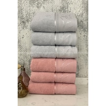 Özdilek Ditsy El-yüz Havlusu 6 Adet-pembe-gri Çok Renkli