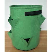 Qingmipy 3 Lü Felt Bitki Saksısı - Çayır Yeşili, 23x28cm, 18l/5 Galon, Çilek, Ot Ve Çiçekler İçin, Sıcak/soğuk Dayanıklı, Taşınabilir