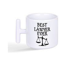 Best Lawyer Ever Avukat Baskılı Latte Fincanı T Kulplu Kupa Bardak Beyaz