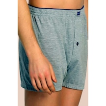 Erkek Gri 6'lı Paket Pamuklu Penye Havlu Bel Boxer Gri