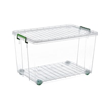 Sarfmall Sarfmall Maksi Saklama Tekerli 40 Lt. - 2696 Şeffaf Şeffaf