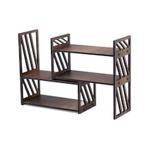 Vigo Wood - Mk30 Masaüstü Kayar Kitaplık Abanoz - Beyaz